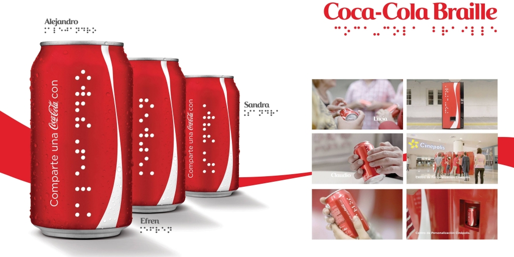 Coca-Cola lanÃ§a lata com nomes em Braille